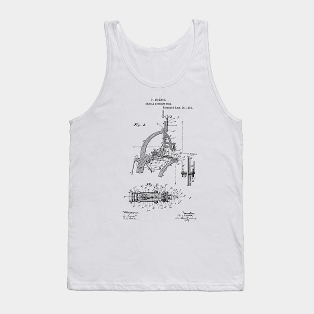 Bristle bunching tool Vintage Patent Hand Drawing Funny Novelty Tank Top by TheYoungDesigns